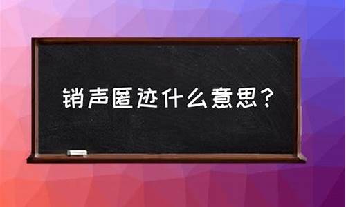 销声匿迹是什么意思拼音是什么_销声匿迹是