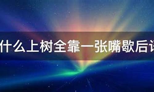 全靠一张嘴歇后语_全靠一张嘴歇后语