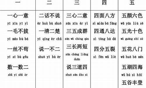 一什么二什么成语_一什么二什么成语四个字